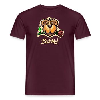BEAR (with) ME - Men's T-Shirt - brick red - Front - AI Model Male 178 light (178cm)