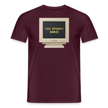 CRT Design - Du löffeliger Barde= - Männer T-Shirt - Ziegelrot - Vorne - AI Model Male 178 light (178cm)