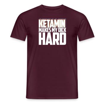 Ketamin Shirt - Männer T-Shirt - Ziegelrot - Vorne - AI Model Male 178 light (178cm)