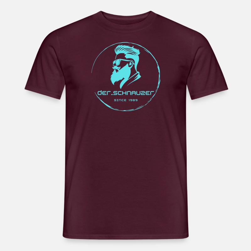 der_schnauzer hellblau - Männer T-Shirt - Ziegelrot