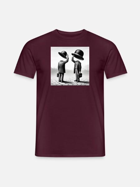 Nice to meet you ! , (freemasters) - Männer T-Shirt - Ziegelrot