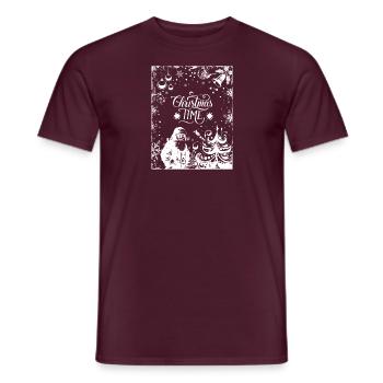 TEMPS DE CHRMS - T-shirt homme - rouge brique - Devant - AI Model Male 178 light (178cm)