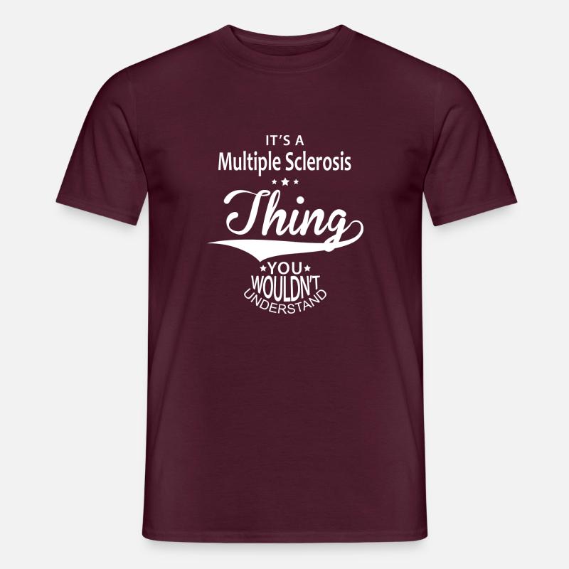 Multiple Sclerosis - Männer T-Shirt - Ziegelrot