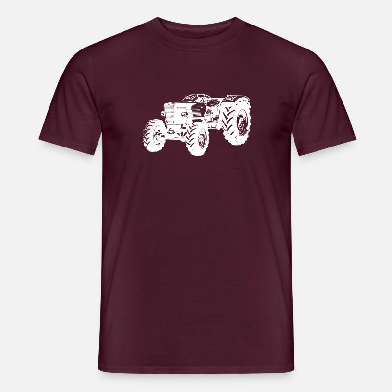 Güldner Traktor Oldtimer - Männer T-Shirt - Ziegelrot