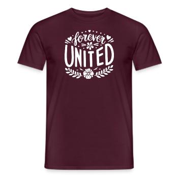 Unie pour toujours - T-shirt homme - rouge brique - Devant - AI Model Male 178 light (178cm)