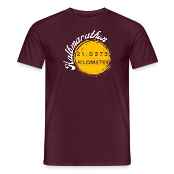 Half marathon - Men's T-Shirt - brick red - Front - AI Model Male 178 light (178cm)