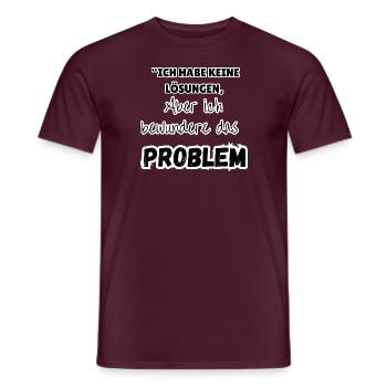 « Solution au problème » - T-shirt homme - rouge brique - Devant - AI Model Male 178 light (178cm)