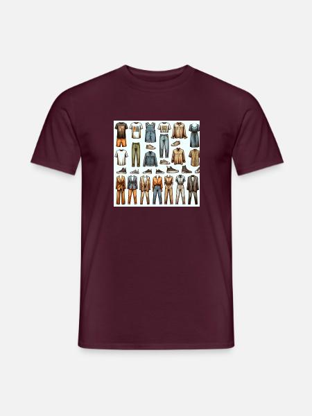 Anzugsmoden von heute - Männer T-Shirt - Ziegelrot