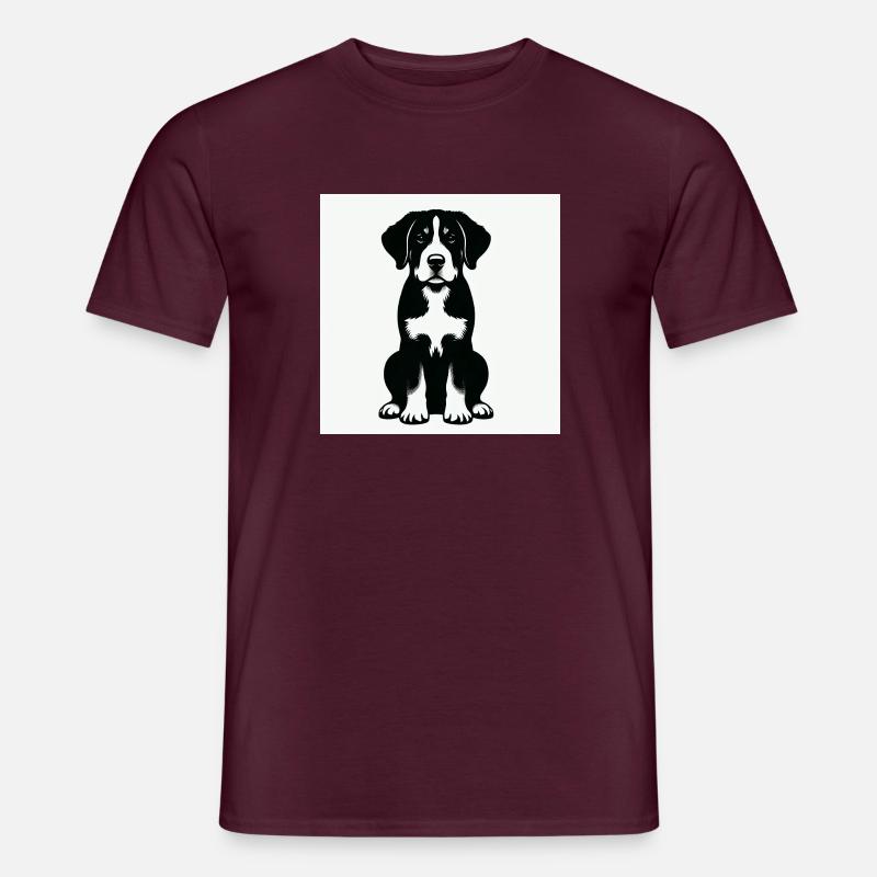 Frontale Silhouette - Männer T-Shirt - Ziegelrot