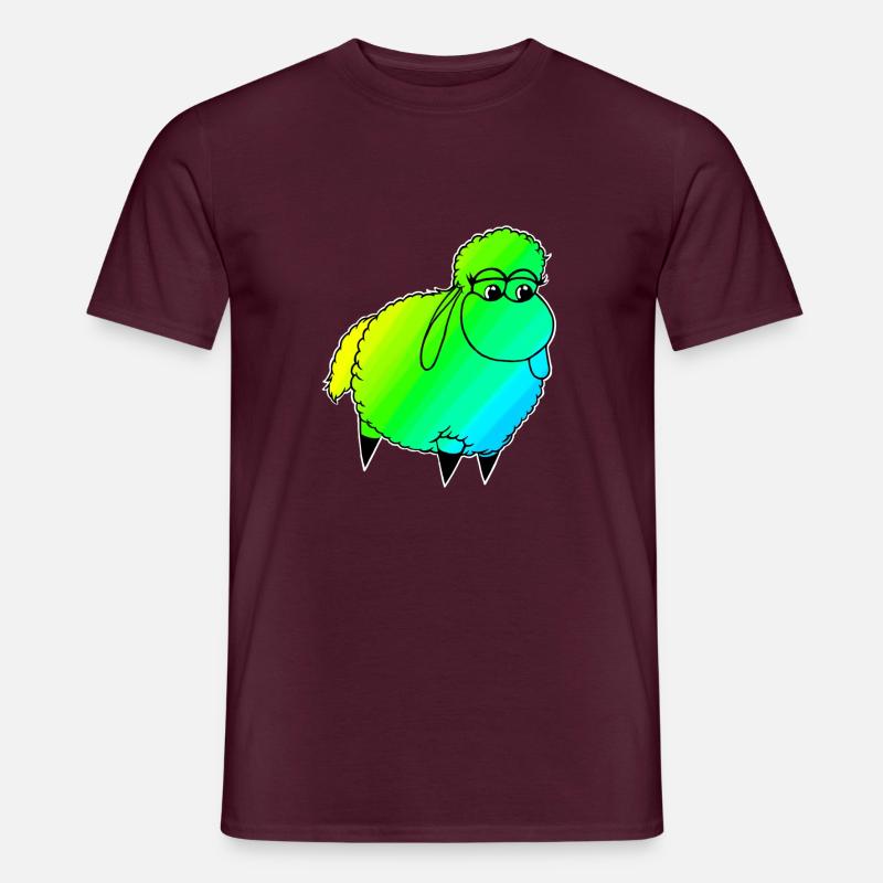 Wolly Sheeeepling Retro wave - Men’s T-shirt - brick red