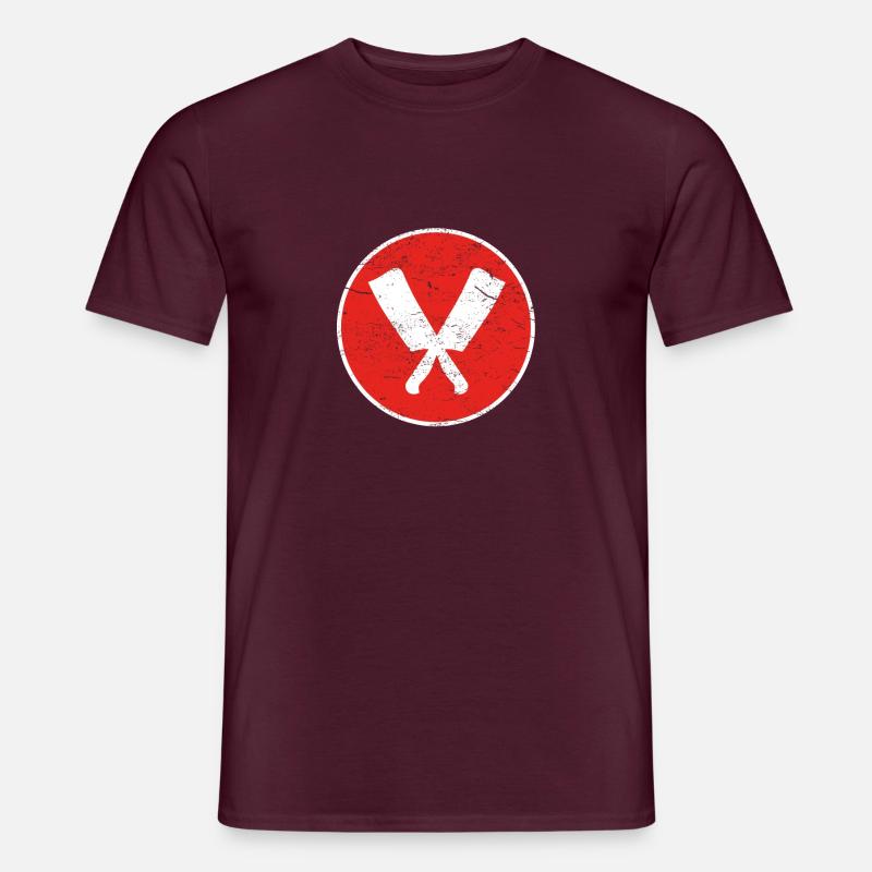 Geschenk metzger fleischer - Männer T-Shirt - Ziegelrot
