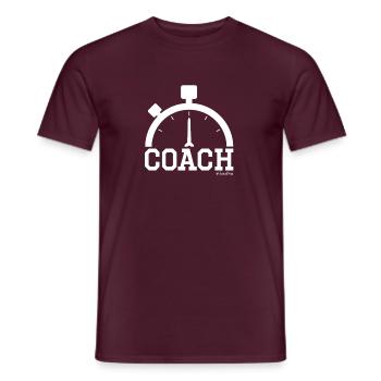 Coach - T-shirt homme - rouge brique - Devant - AI Model Male 178 light (178cm)