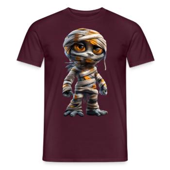 Momie effrayante #lovely toons - T-shirt homme - rouge brique - Devant - AI Model Male 178 light (178cm)