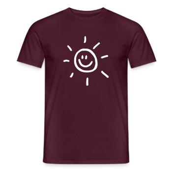 Sonne - Männer T-Shirt - Ziegelrot - Vorne - AI Model Male 178 light (178cm)