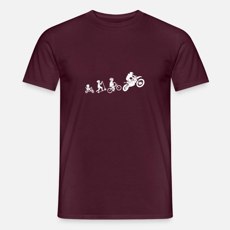 Motocross evolution geschenk motorrad kind - Männer T-Shirt - Ziegelrot