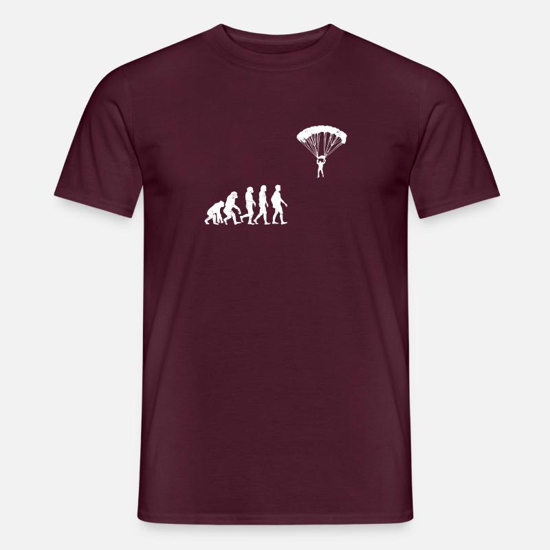 Paraglide Evolution geschenk fallschirm gleiten - Männer T-Shirt - Ziegelrot