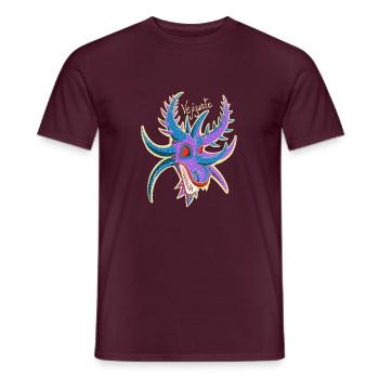Vejigante Maske - Männer T-Shirt - Ziegelrot - Vorne - AI Model Male 178 light (178cm)