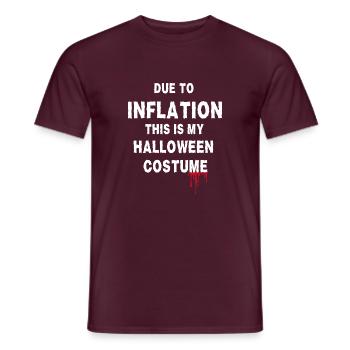 Halloween Inflation - Drôle - T-shirt homme - rouge brique - Devant - AI Model Male 178 light (178cm)