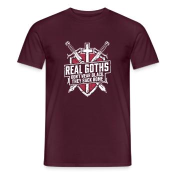 Römer vs. Goths: Echter Style - Männer T-Shirt - Ziegelrot - Vorne - AI Model Male 178 light (178cm)