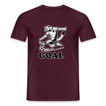 Football Cheeta - "Goal" Design - T-shirt homme - rouge brique - Devant - AI Model Male 178 light (178cm)