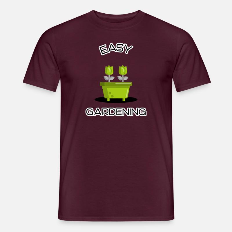 Einfache Gartenarbeit - Männer T-Shirt - Ziegelrot