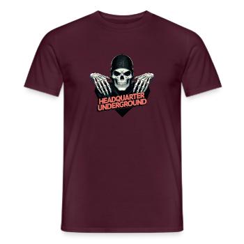Gangster Skull - Männer T-Shirt - Ziegelrot - Vorne - AI Model Male 178 light (178cm)