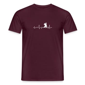 Salsa Heartbeat Shirt · Dance · Dancing · Gift - Men's T-Shirt - brick red - Front - AI Model Male 178 light (178cm)