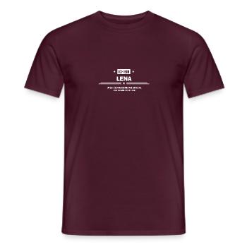Ich bin Lena! Namensaufschrift Lena - Männer T-Shirt - Ziegelrot - Vorne - AI Model Male 178 light (178cm)