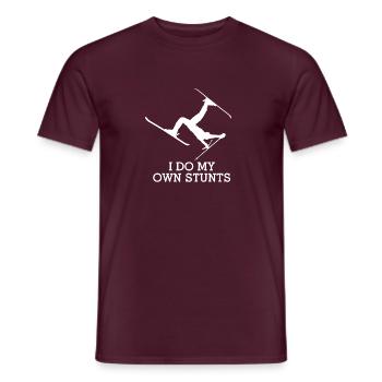 SKI cadeau de ski de sport d'hiver - T-shirt homme - rouge brique - Devant - AI Model Male 178 light (178cm)