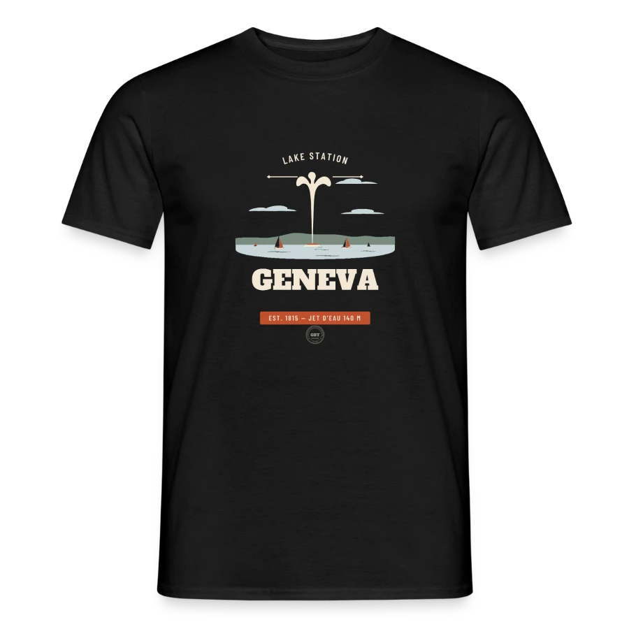 Geneva-märke på en men's t-shirt, black