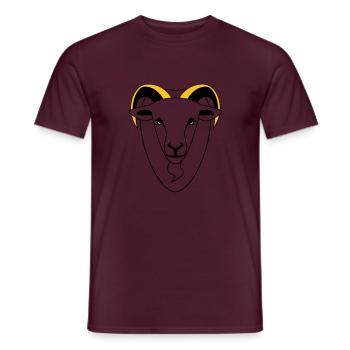 mâle - T-shirt homme - rouge brique - Devant - AI Model Male 178 light (178cm)
