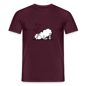 night owl - T-shirt homme - rouge brique - Devant - AI Model Male 178 light (178cm)