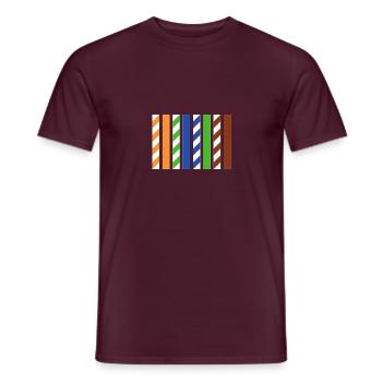 Ethernet-Verkabelung - Männer T-Shirt - Ziegelrot - Vorne - AI Model Male 178 light (178cm)