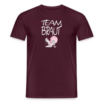 Team Braut edles Junggessellinenabschied Motiv - Männer T-Shirt - Ziegelrot - Vorne - AI Model Male 178 light (178cm)