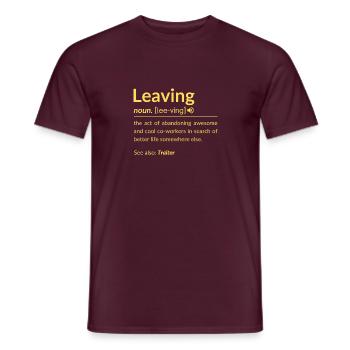 leaving definition - Men's T-Shirt - brick red - Front - AI Model Male 178 light (178cm)