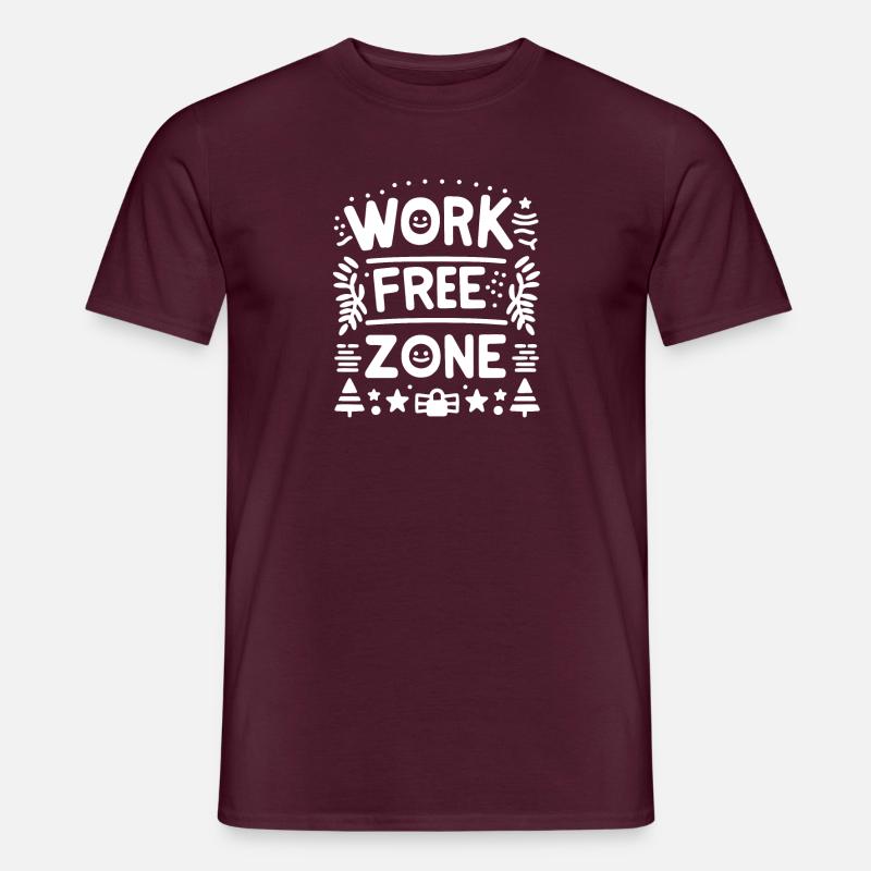 Arbeitsfreie Zone - Männer T-Shirt - Ziegelrot