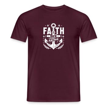 La foi est mon ancre - T-shirt homme - rouge brique - Devant - AI Model Male 178 light (178cm)