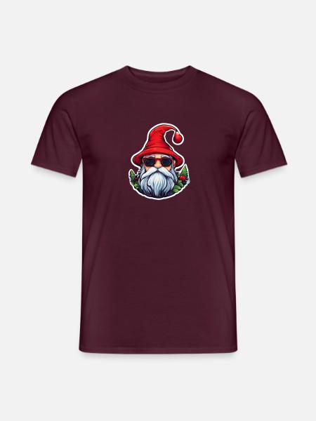 Gnom Elf Weihnachten - Männer T-Shirt - Ziegelrot
