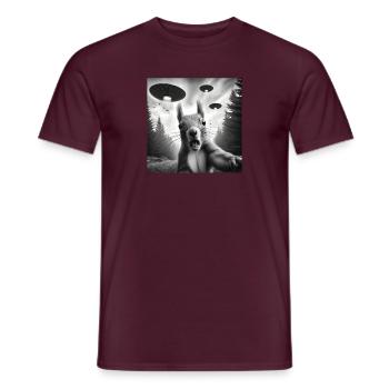 Écureuil Science-Fi Drôle Selfie graphique avec OVNI Wei - T-shirt homme - rouge brique - Devant - AI Model Male 178 light (178cm)