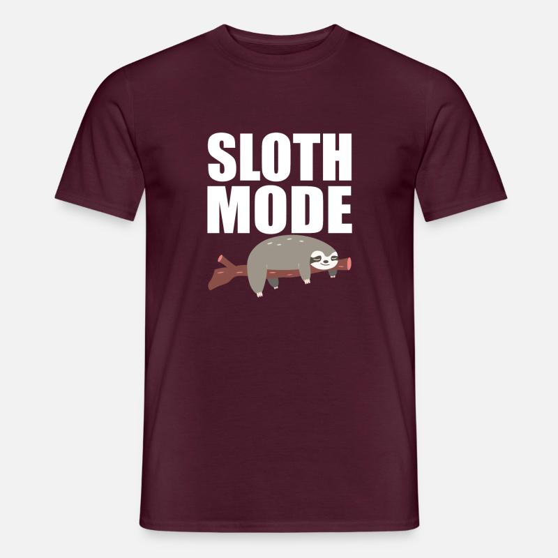 Sloth Mode - Männer T-Shirt - Ziegelrot