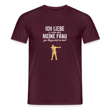 Bogenschießen Lustiger Spruch - Männer T-Shirt - Ziegelrot - Vorne - AI Model Male 178 light (178cm)