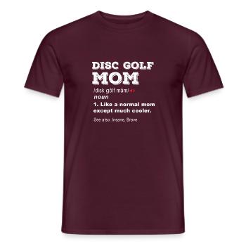 Cadeau de fête des mères pour les amants de disque Golf Golf | Frisbee Dis - T-shirt homme - rouge brique - Devant - AI Model Male 178 light (178cm)