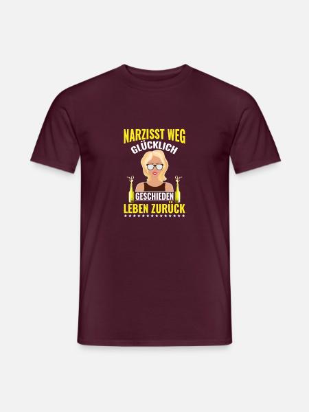 Geschieden Narzisst weg Trennung Glücklich - Männer T-Shirt - Ziegelrot