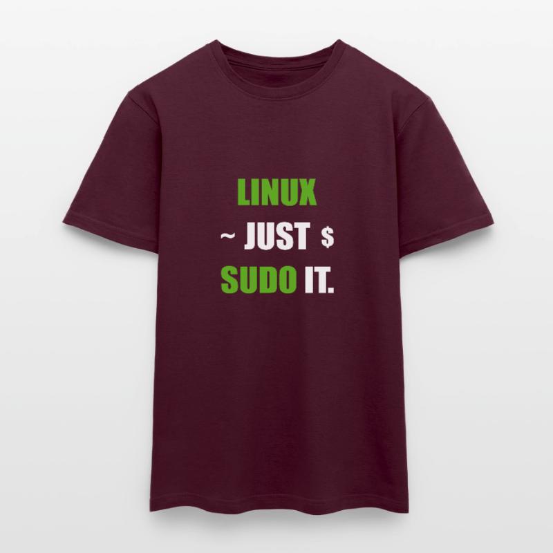 Linux Just Sudo it Debian Unix Ubuntu Benutzer Männer T-Shirt