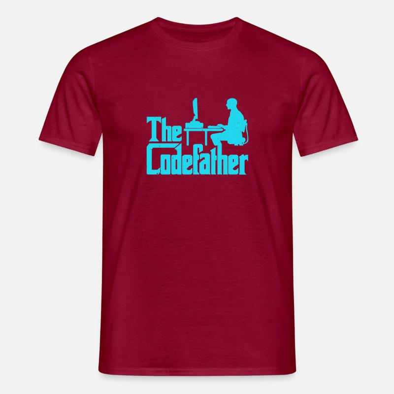 Programmieren - The Codefather - Männer T-Shirt - Ziegelrot