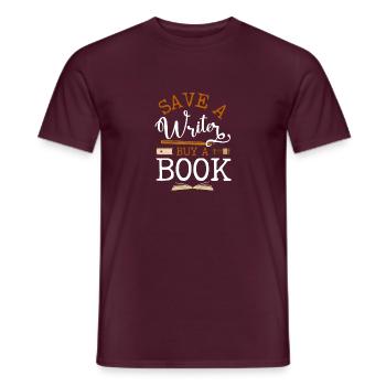 Writing Novel Writer & Published - Men's T-Shirt - brick red - Front - AI Model Male 178 light (178cm)