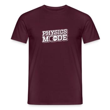 Physicien physicien - T-shirt homme - rouge brique - Devant - AI Model Male 178 light (178cm)