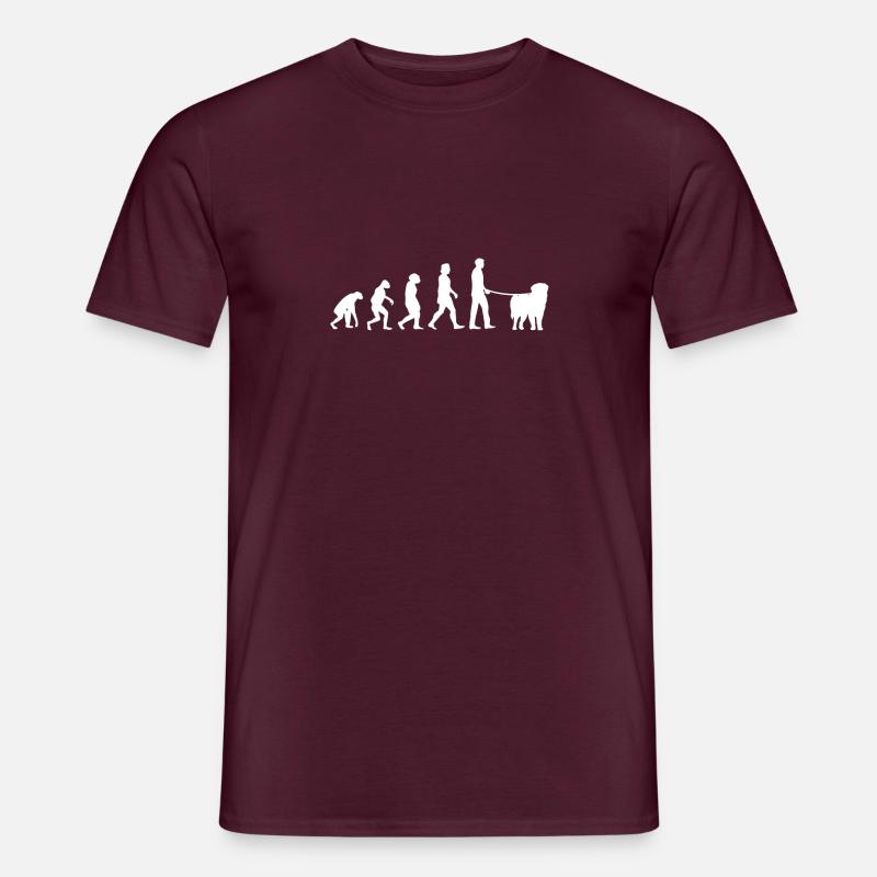 Leonberger Evolution - Männer T-Shirt - Ziegelrot
