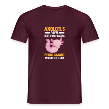 Axolotl Cadeau Queue Lurch - T-shirt homme - rouge brique - Devant - AI Model Male 178 light (178cm)