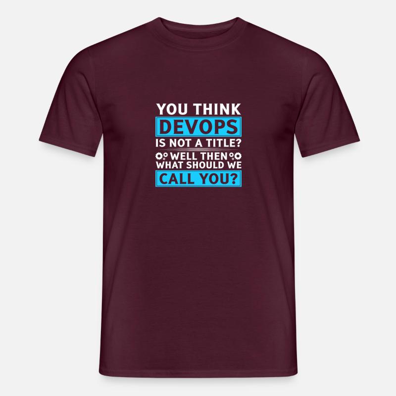 Ingénieur Devops développeur Sys-Admin - T-shirt homme - rouge brique